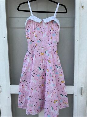 Pink Unicorn & Rainbow dress